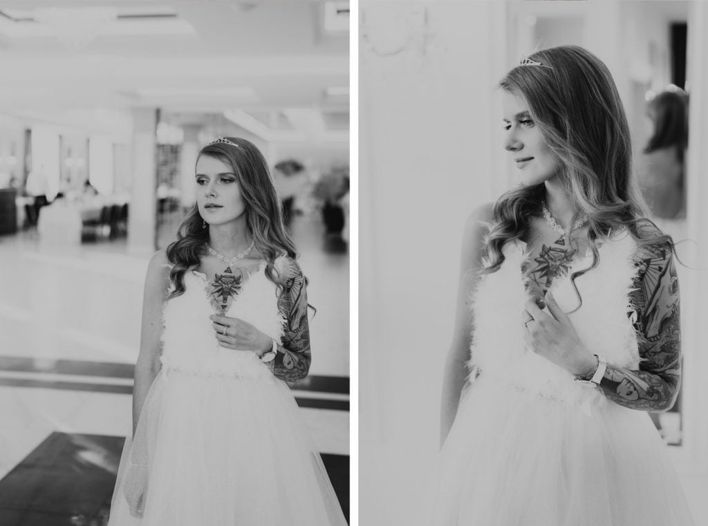 panna młoda z tatuażami